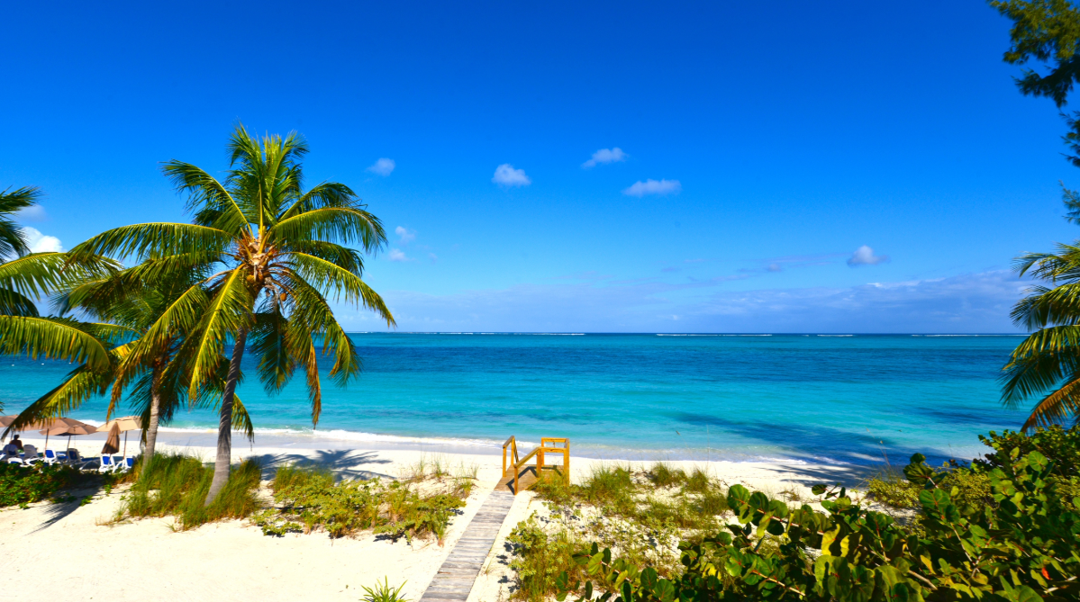 Entrance to a beach on the Cayman Islands