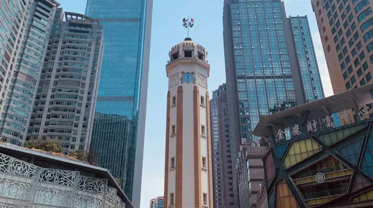 Liberation Monument in the heart of Jiefangbei