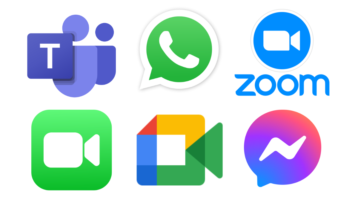 Logos of tools that use VoIP technology