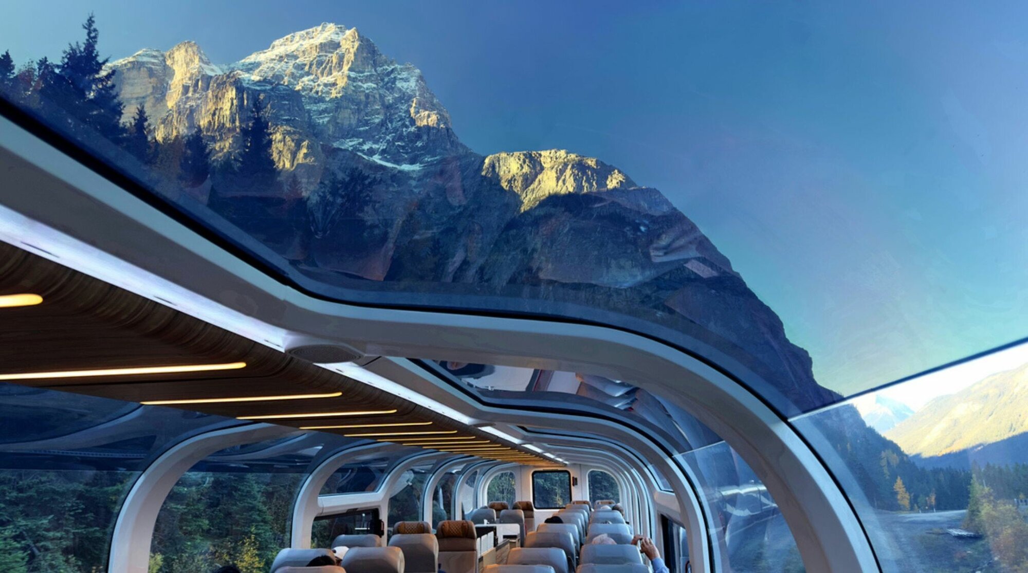 le train des rocheuses de vancouver a Banff et Jasper 