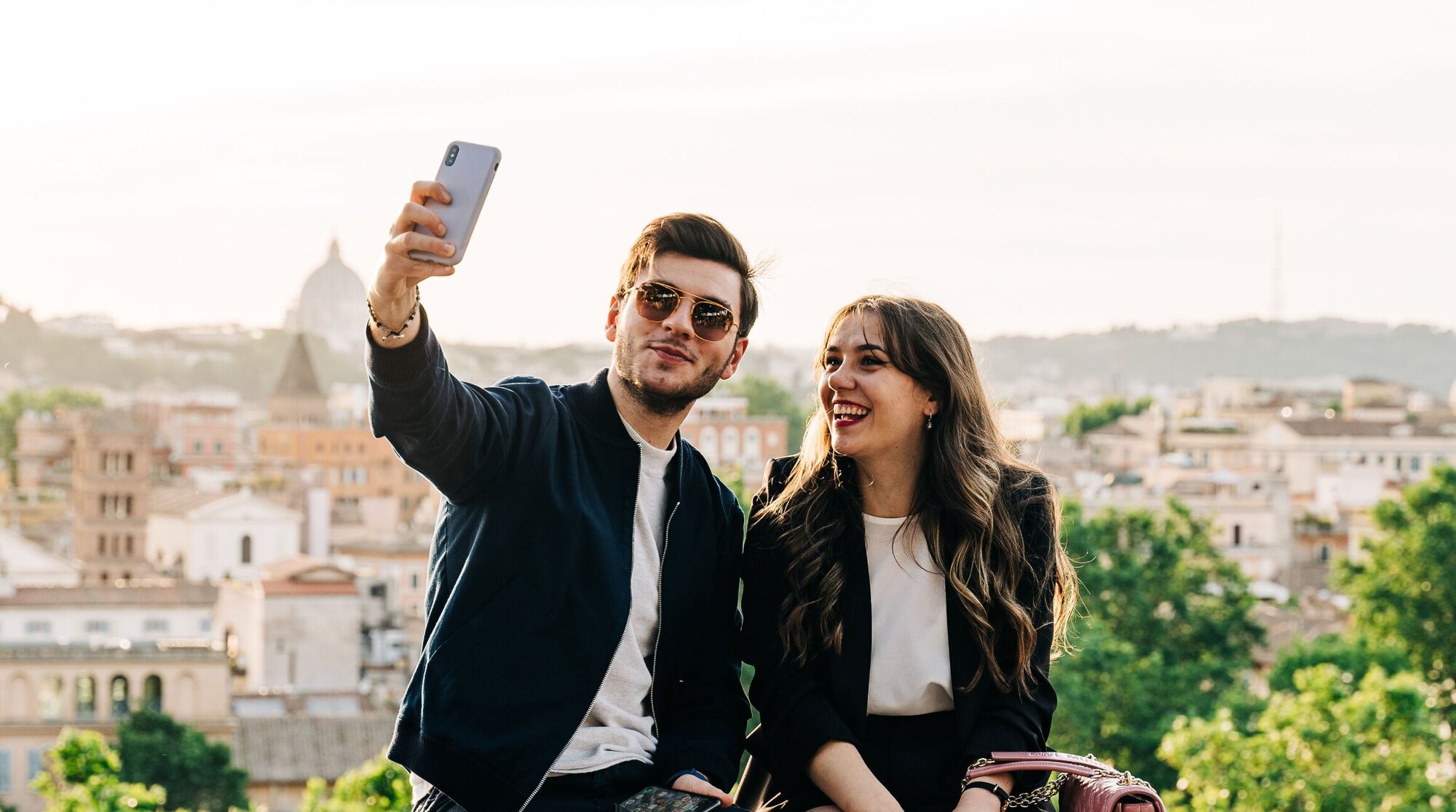stel dat een selfie neemt in europa