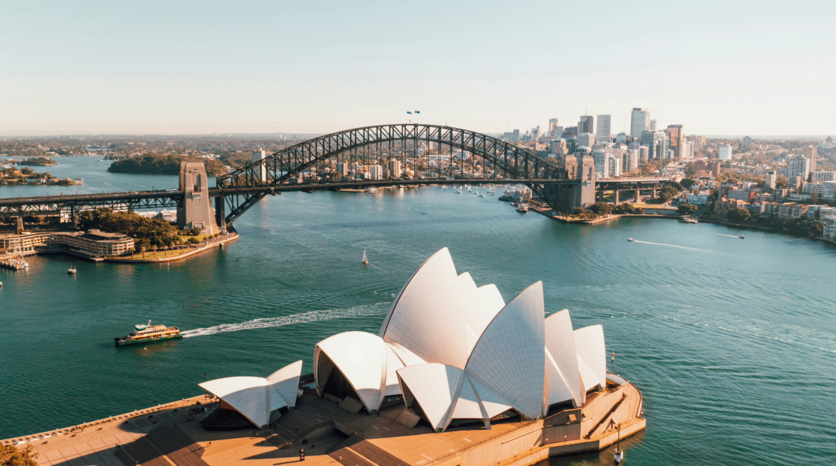 Aerial view of Sydney Harbour, Australia