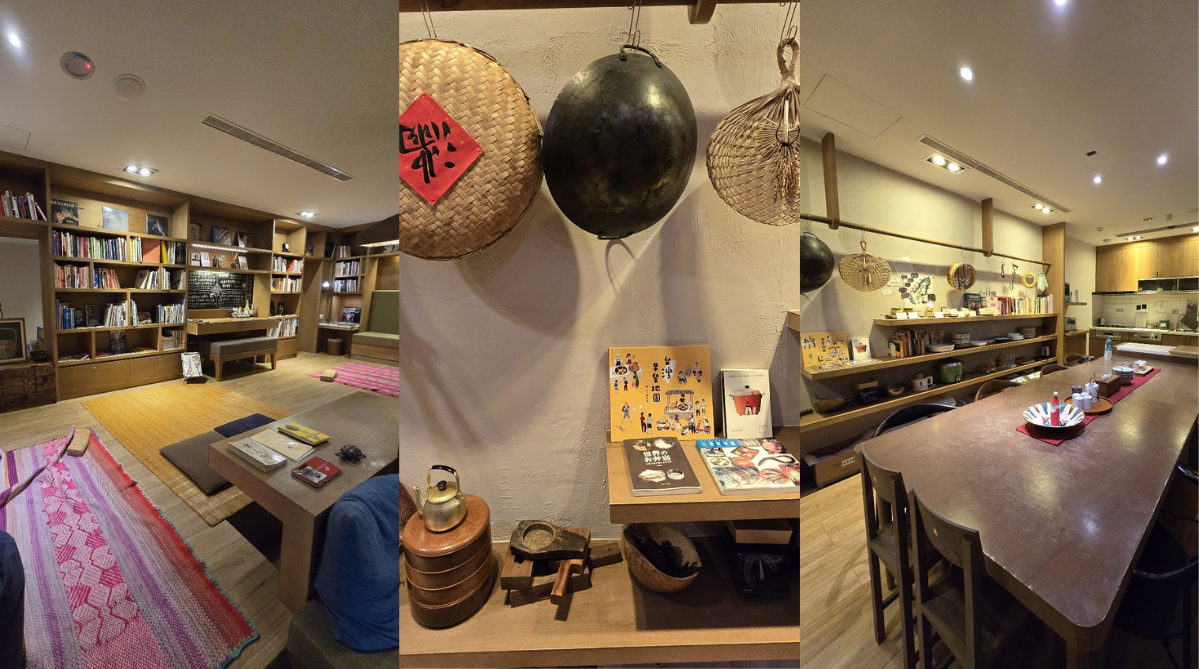 Interior of ho̍k house (鶴宮寓) in the Sinsing District (新興區)