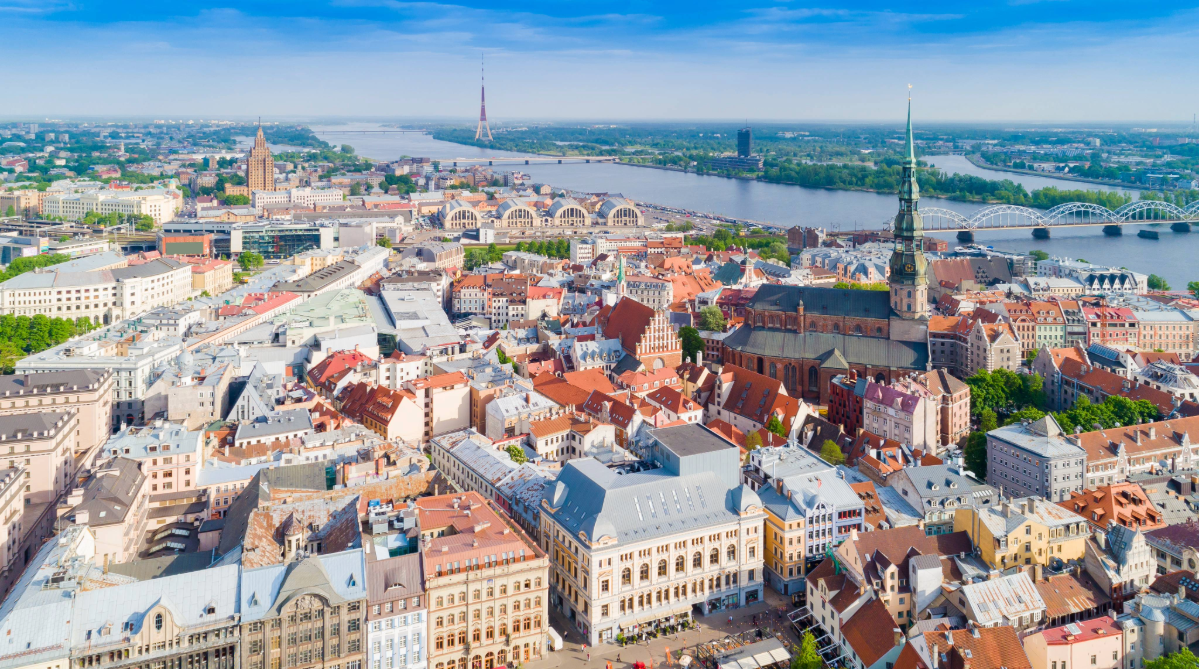 Aerial view of Riga, Latvia