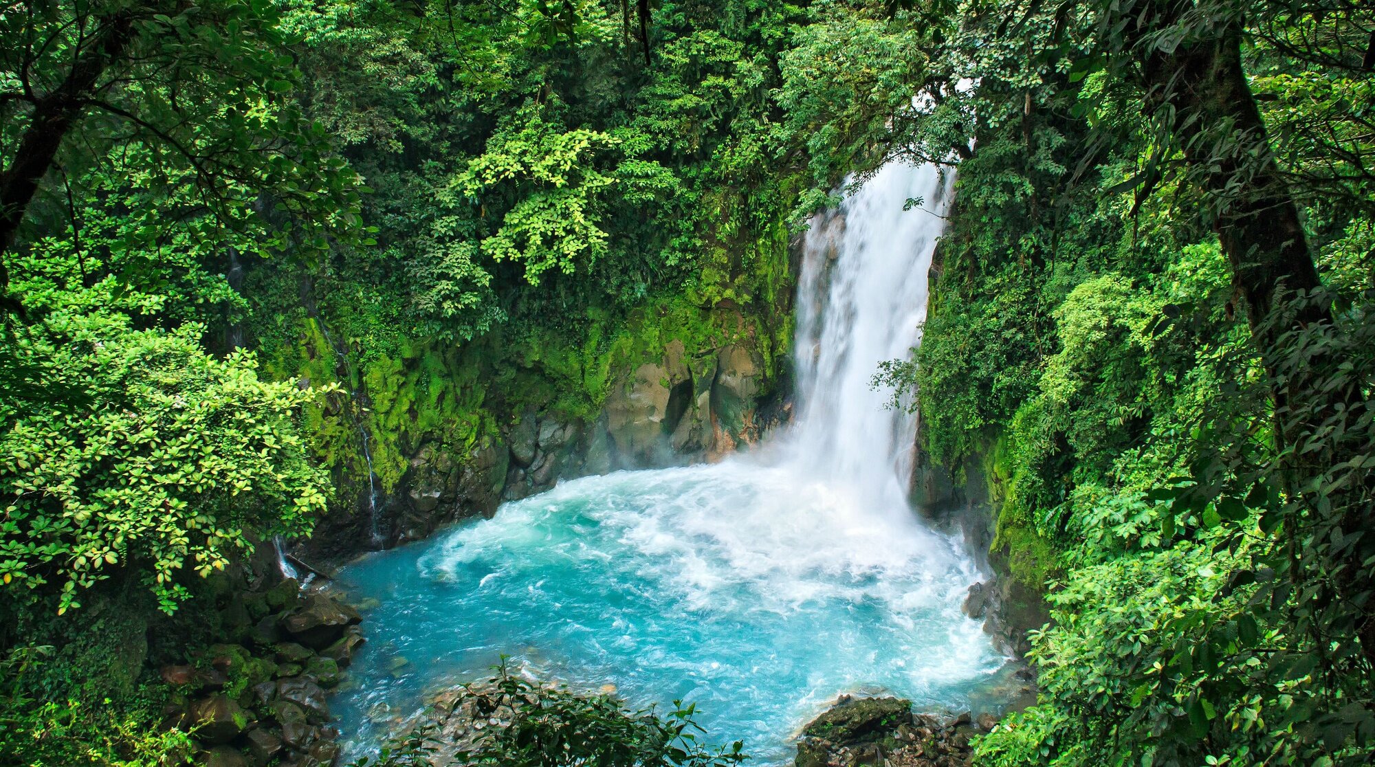 Rio Celeste waterfall in Costa Rica