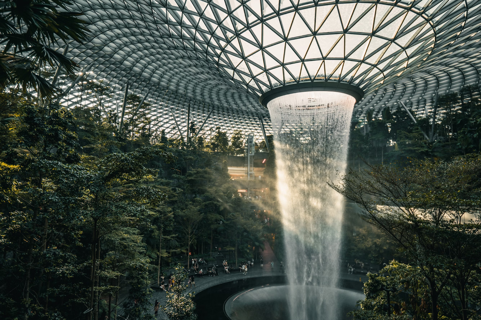 Jewel Changi's Rain Vortex
