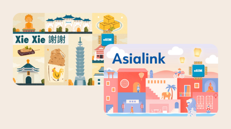 Airalo’s Taiwan and Asia eSIMs.