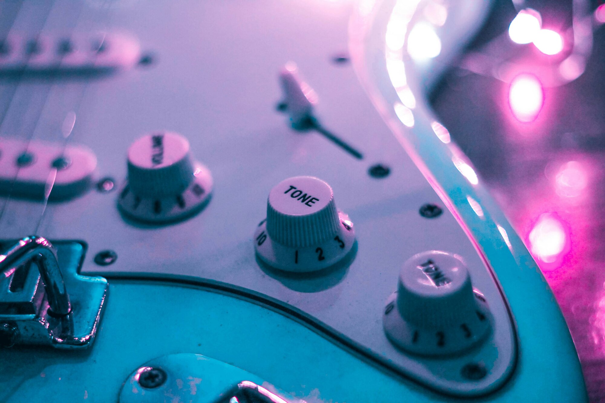 Primer plano de una guitarra eléctrica para ilustrar el Rock in Rio Brasil 2026.