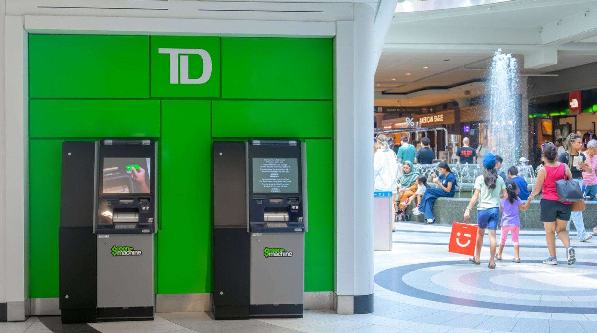 ATM de TD bank dans un centre commercial