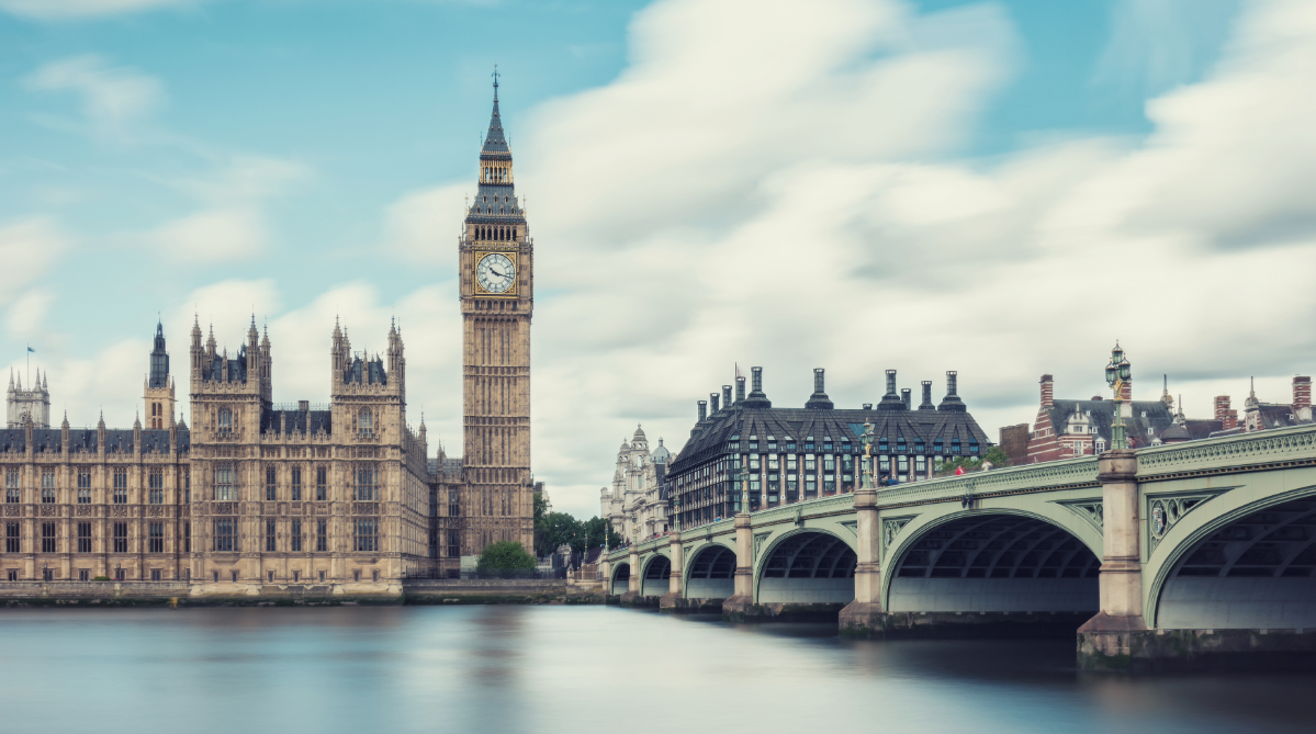 London skyline with Big Ben.