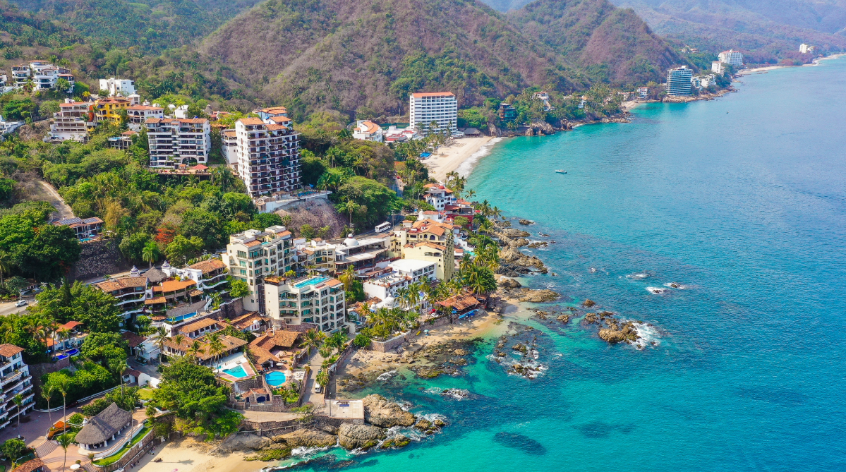 Aerial view of Puerto Vallarta, Mexico