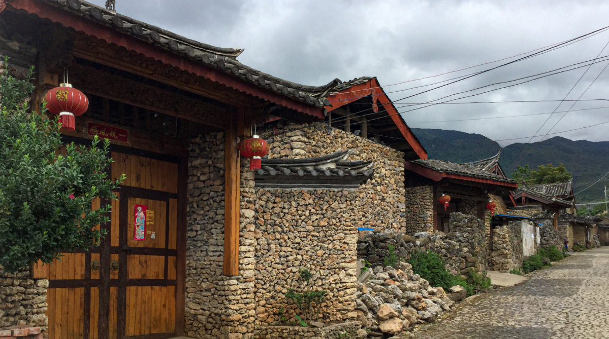 Cobblestone houses in Yuhu Village