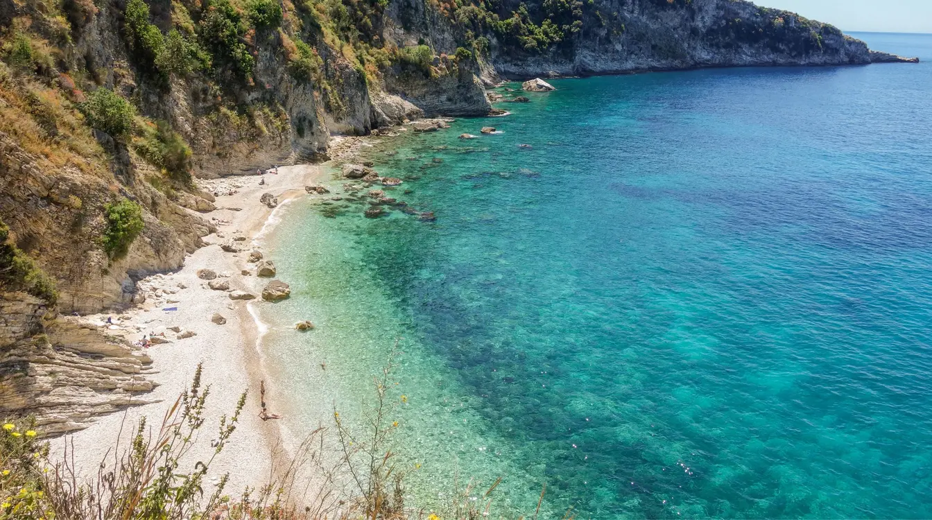 Filikuri Beach als einer der schönsten Strände Albaniens