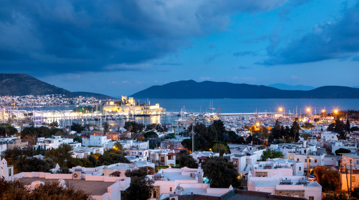 بودروم، تركيا، عند الغسق