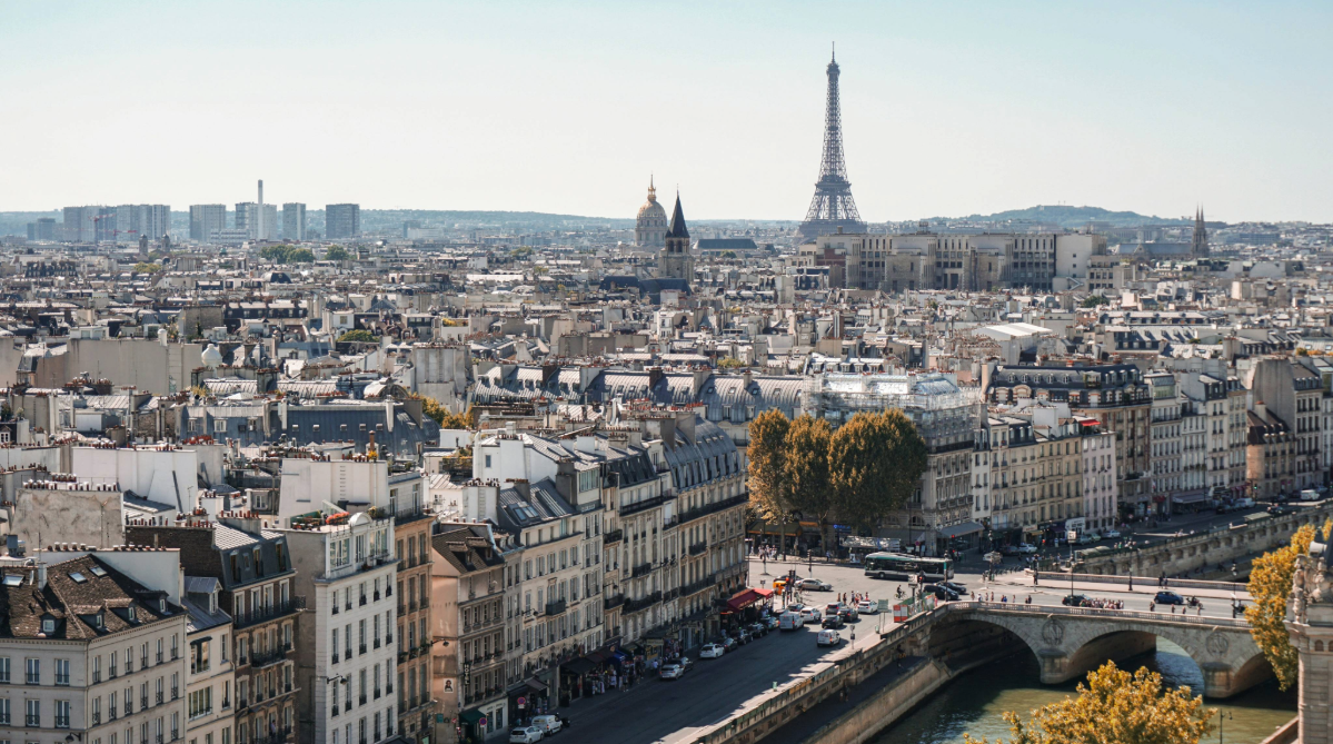 Vista aérea de París, Francia