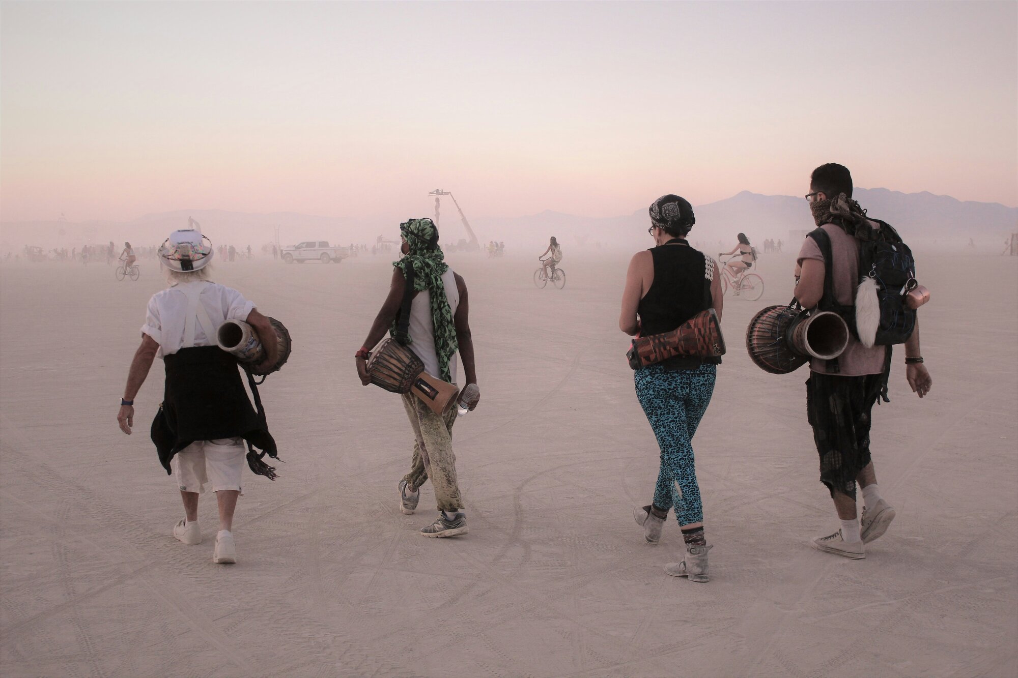 Group of friends at Burning Man