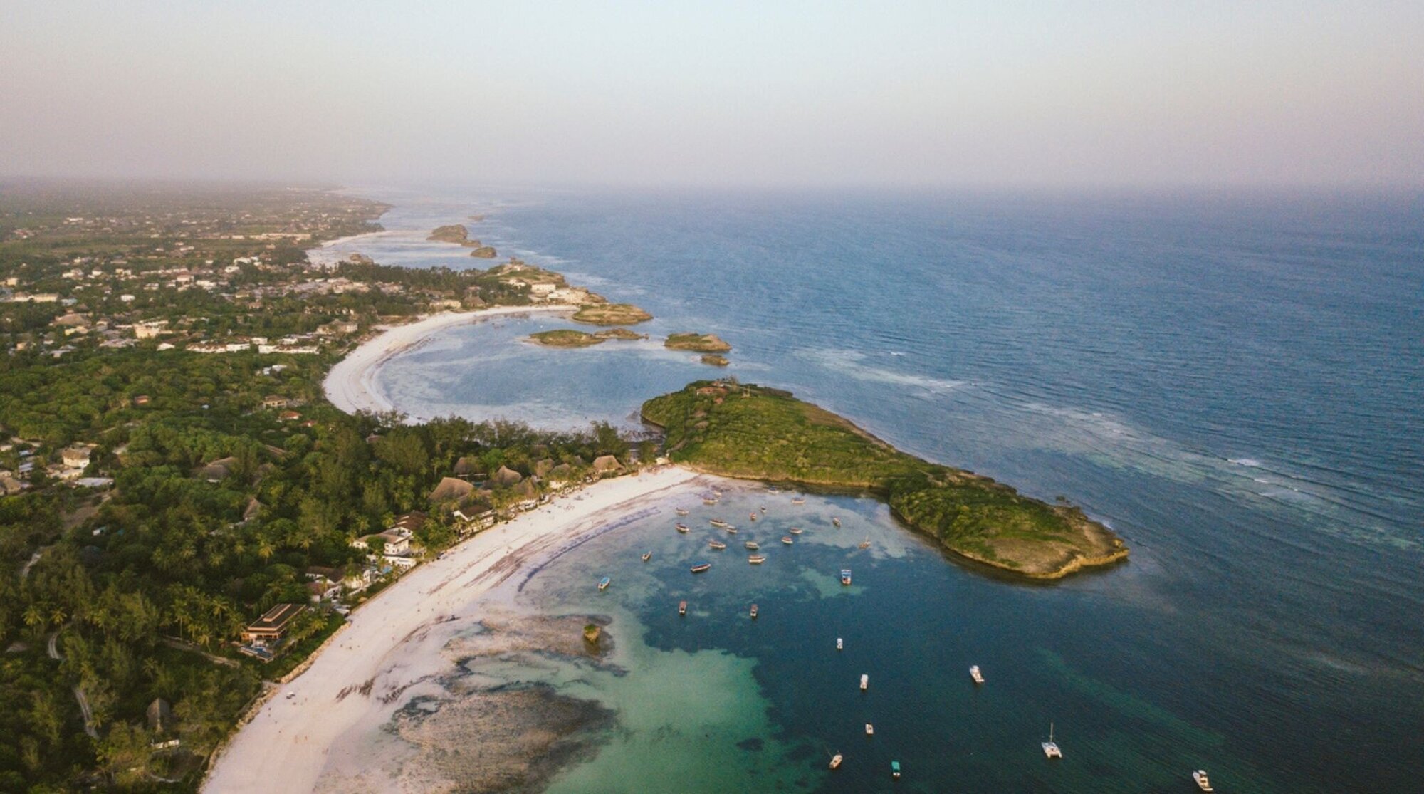 vue aérienne de Watamu Beach, Kenya