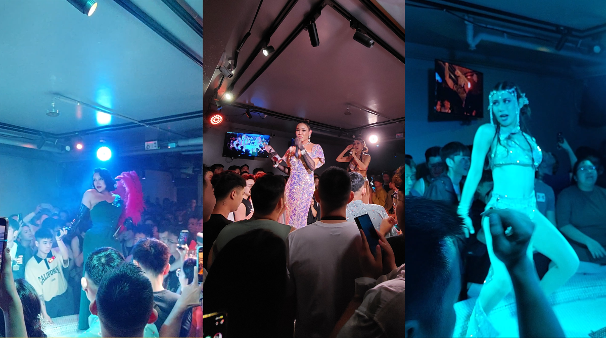 A drag show in Locker Room, a queer bar in Taipei