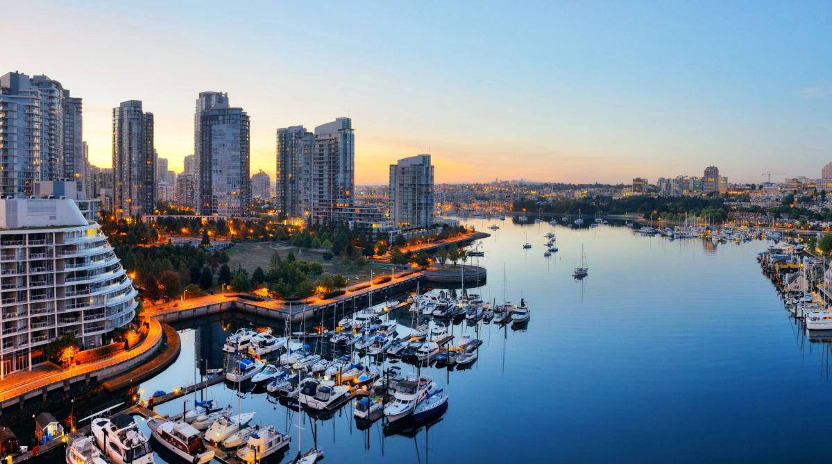 Evening in False Creek, Vancouver