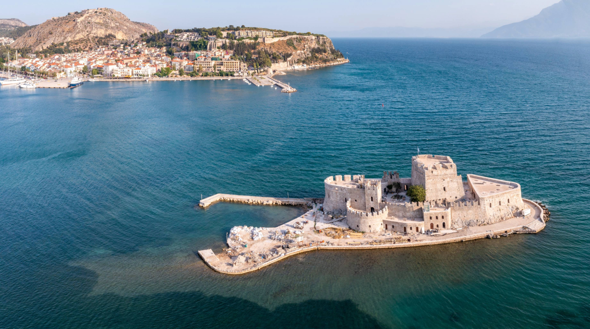 Bourtzi Castle in Nafplio, Greece