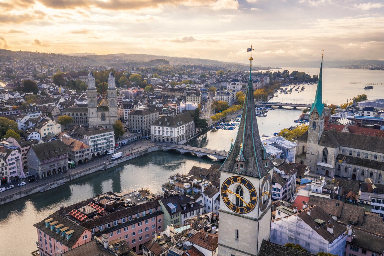 Zurich, Switzerland, aerial view