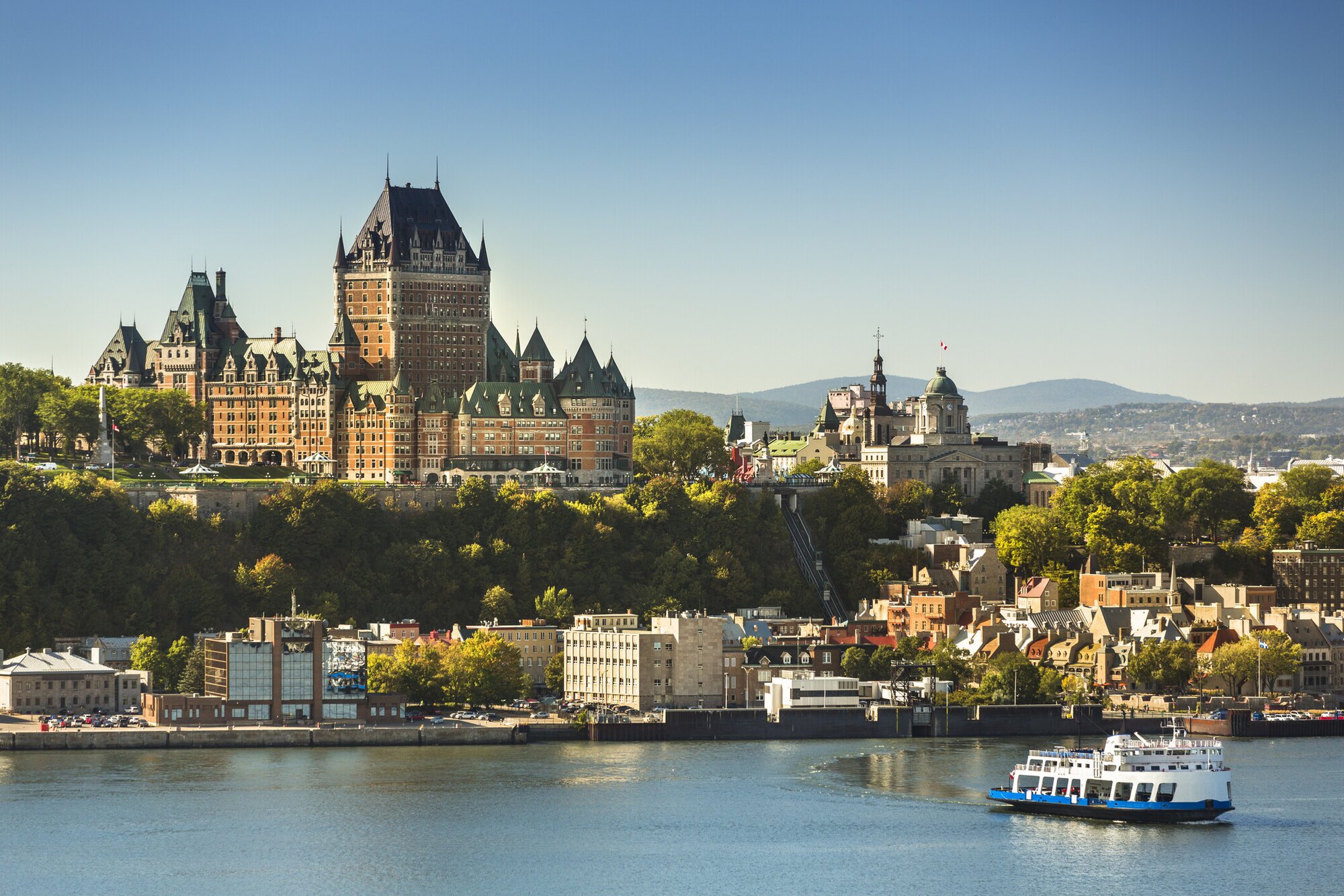 Quebec City, near the St. Lawrence River