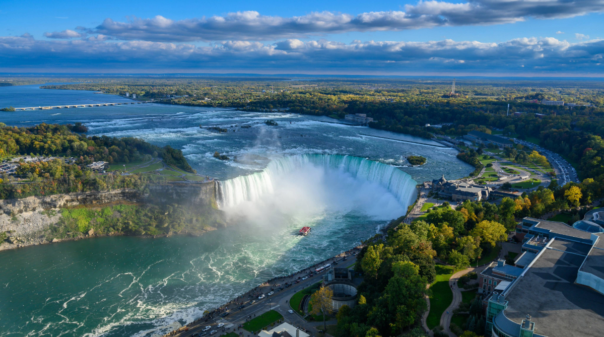 Aerial view of Niagara Falls