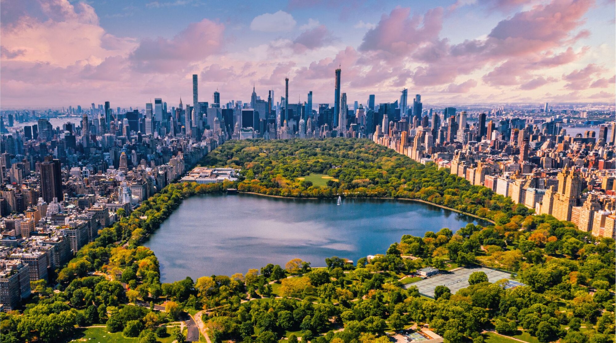 central park aerial view manhattan new York City