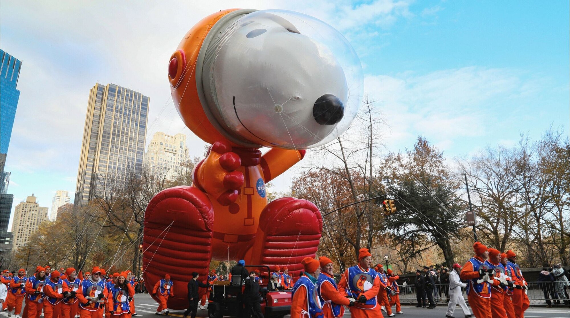 Balões no desfile de Ação de Graças em Nova York