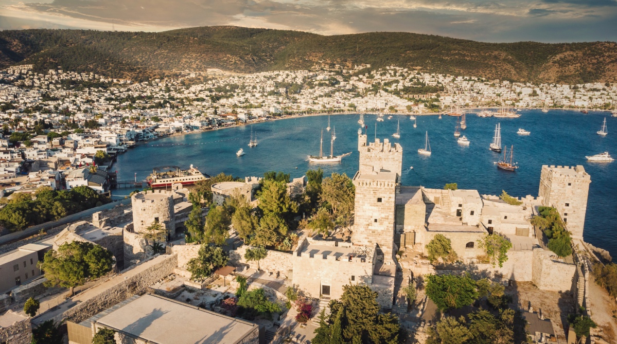 Aerial view of Bodrum, Turkey