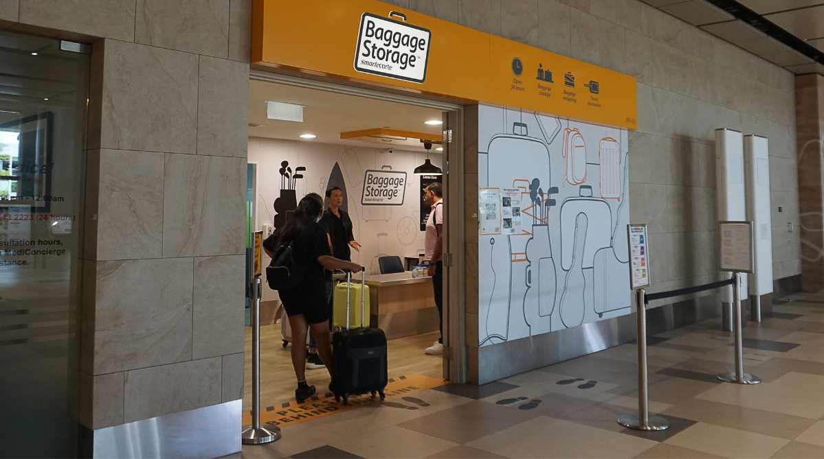 Baggage storage at Jewel Changi Airport