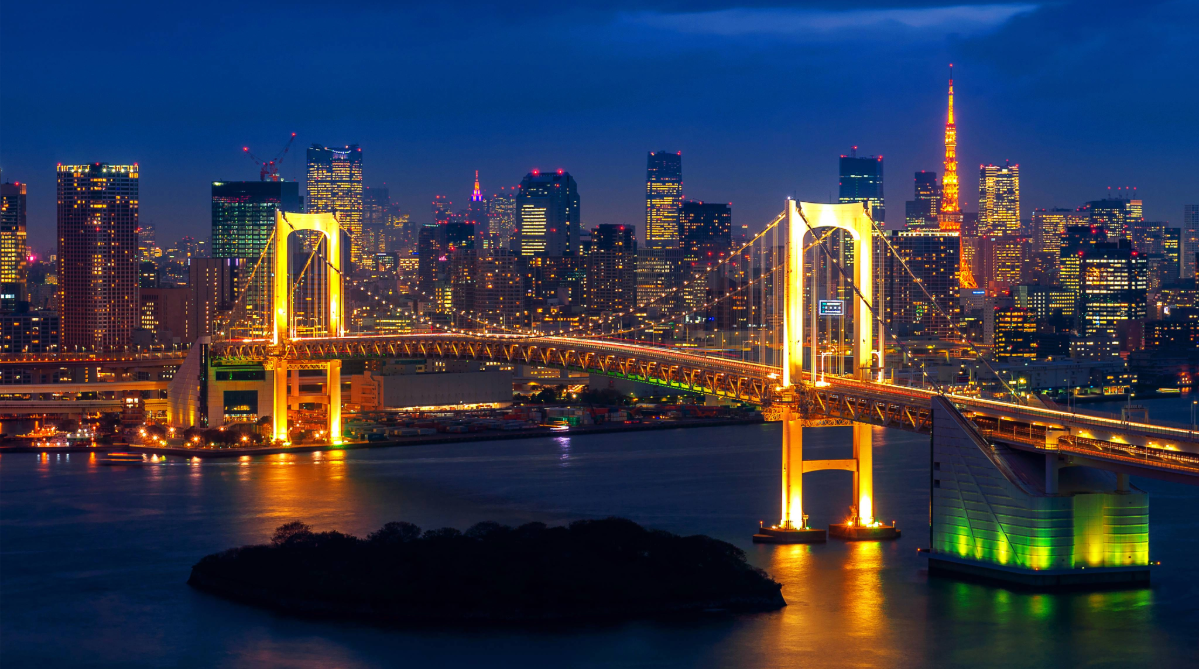 Tokyo skyline at night