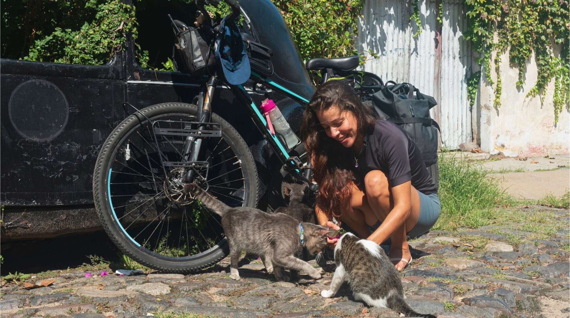 Rua de pedra em Colônia do Sacramento, Uruguai.