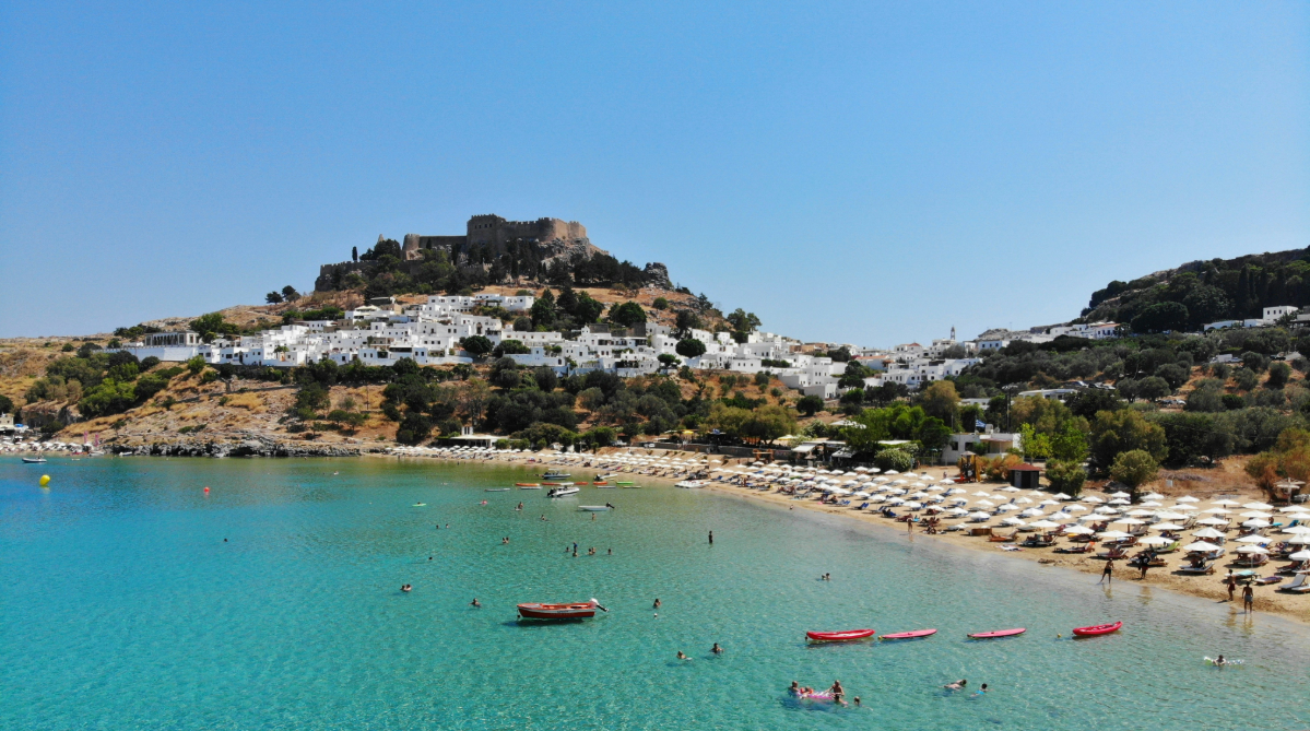 Beach in Rhodes, Greece