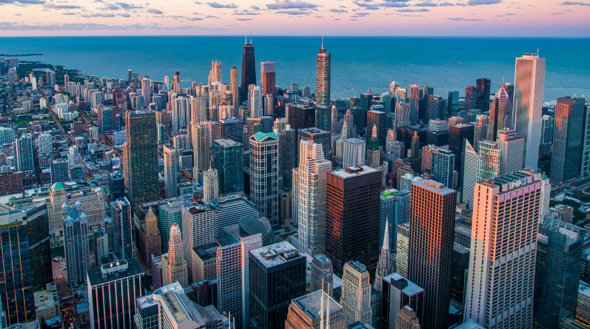 Aerial view of Chicago