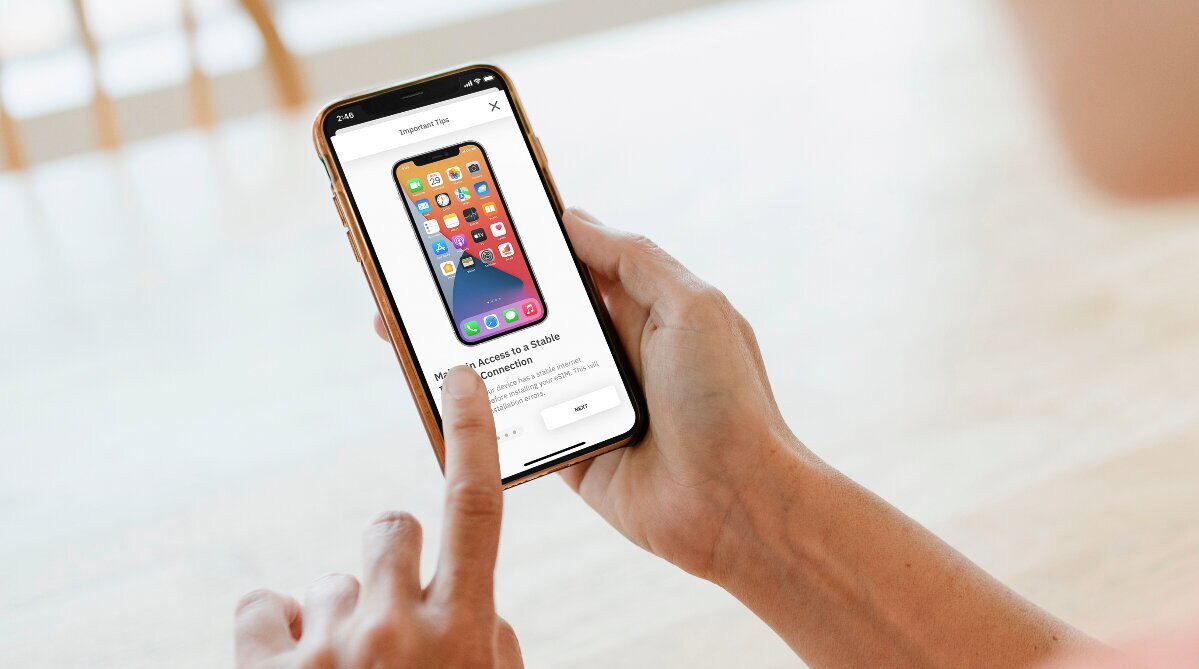 installing an airalo esim on iphone