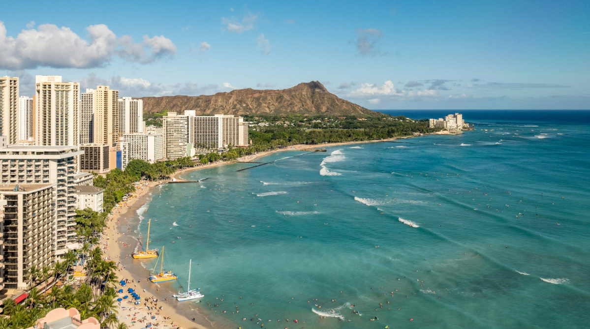 Waikiki Beach and Diamond Head