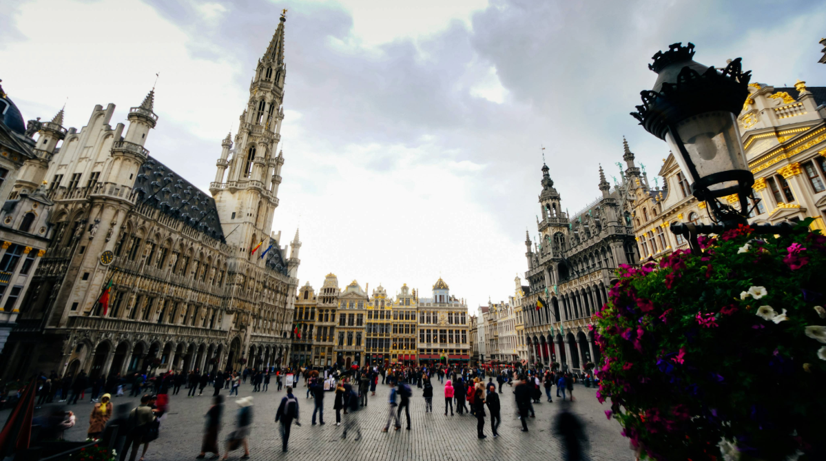 Plaza en Bruselas, Bélgica