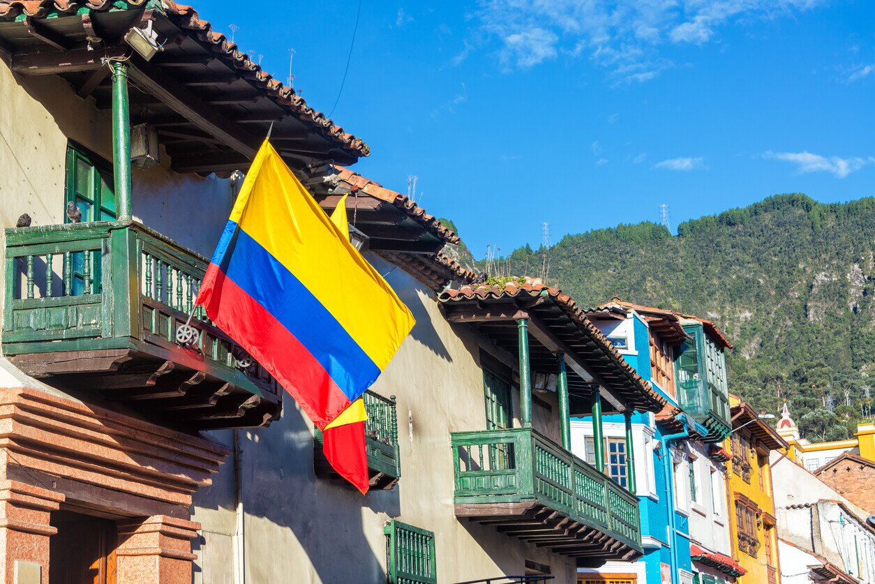 Colombian flag in Bogota