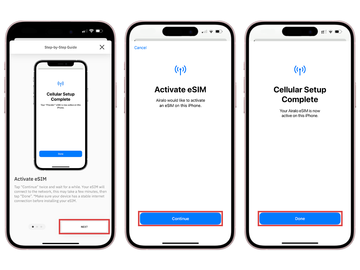 Installing Airalo eSIM on iPhone -  Direct Method Step 2