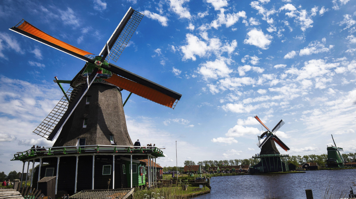 Windmills in Zaanse Schans, Netherlands