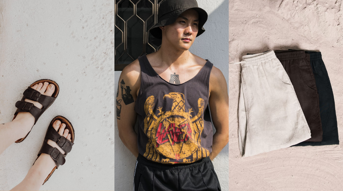 Clothes and footwear suitable for the Singapore weather