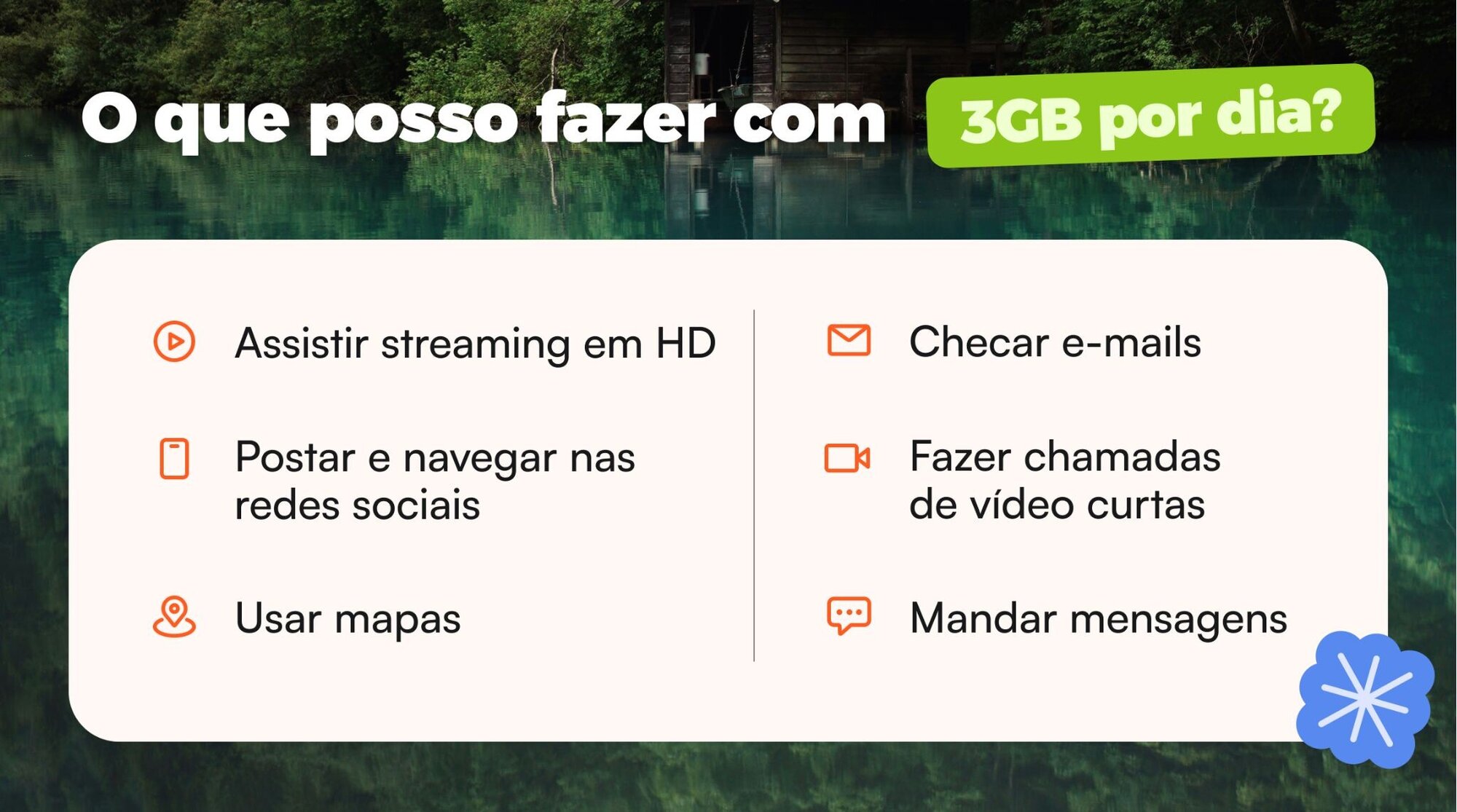 o que fazer com 3gb por dia