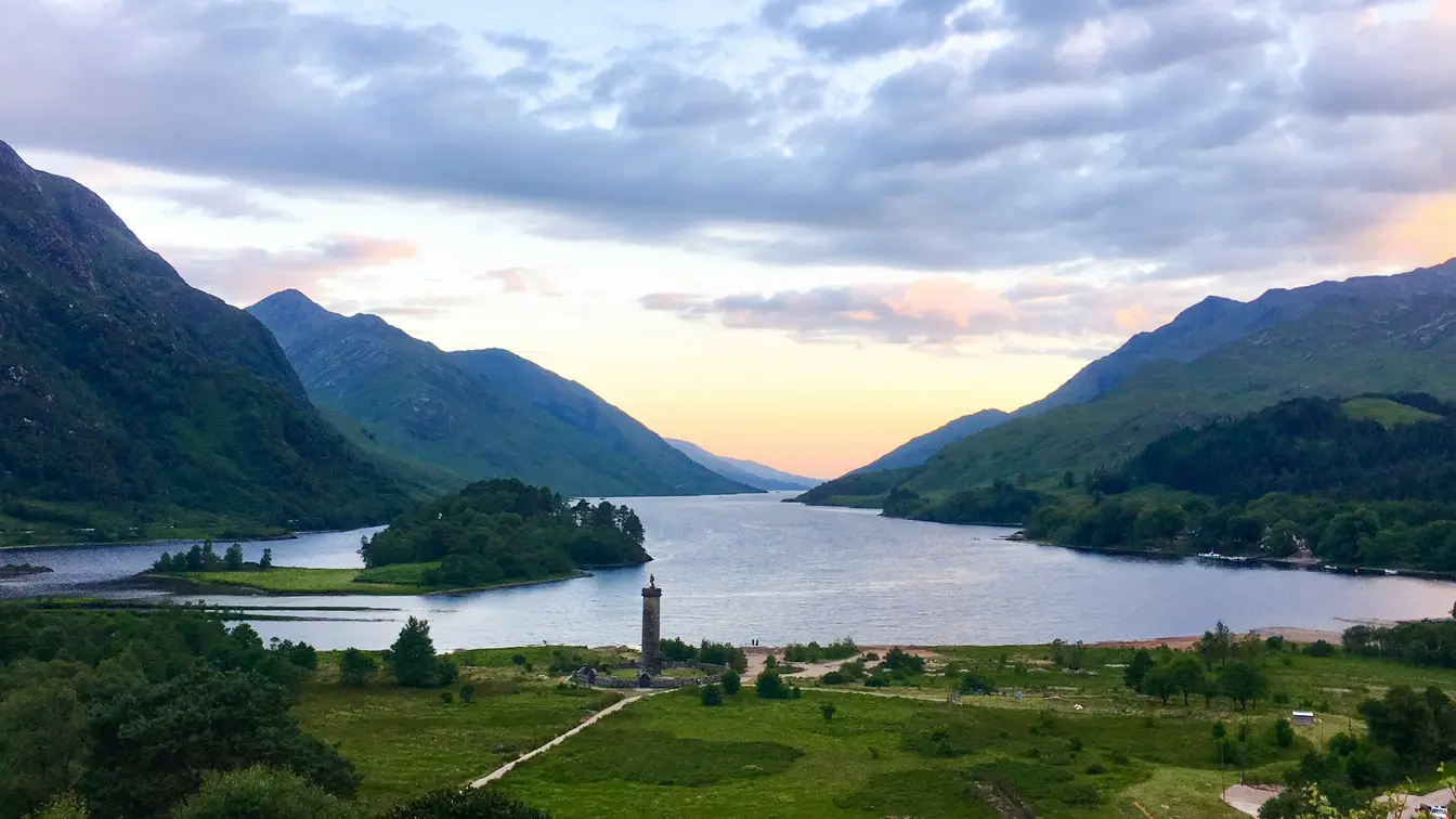 Imagen panorámica de las Tierras Altas de Escocia para ilustrar una coolcation