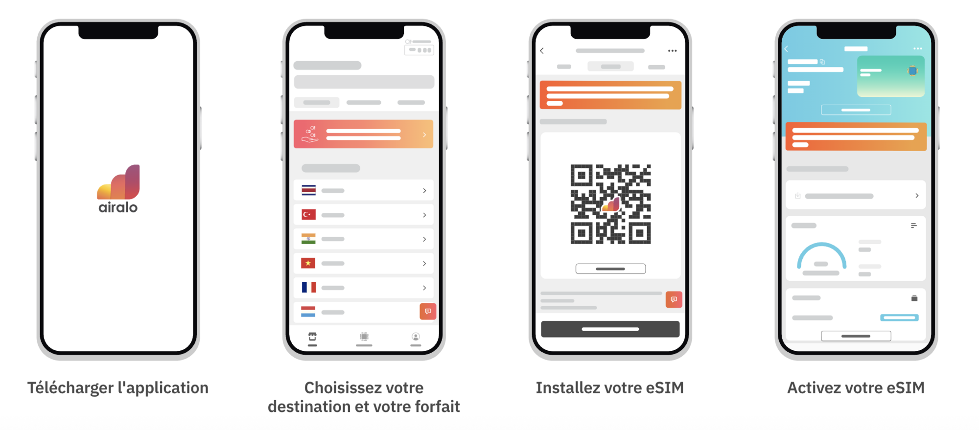 etapes d'installation de l'esim pour avoir internet au maroc