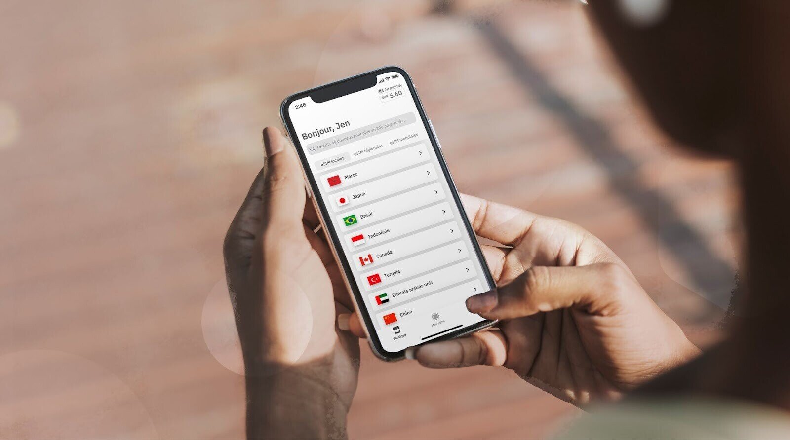 apercu de l'eSIM Maroc dans l'application Airalo