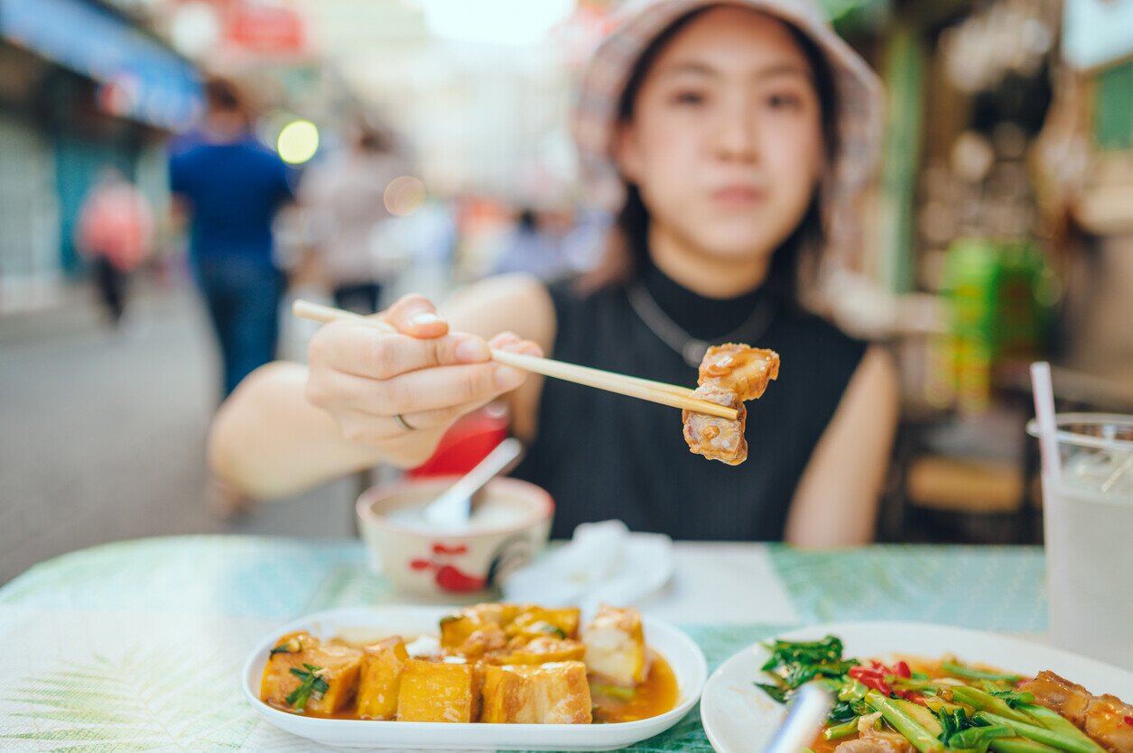Essen auf einer Reise durch Singapur