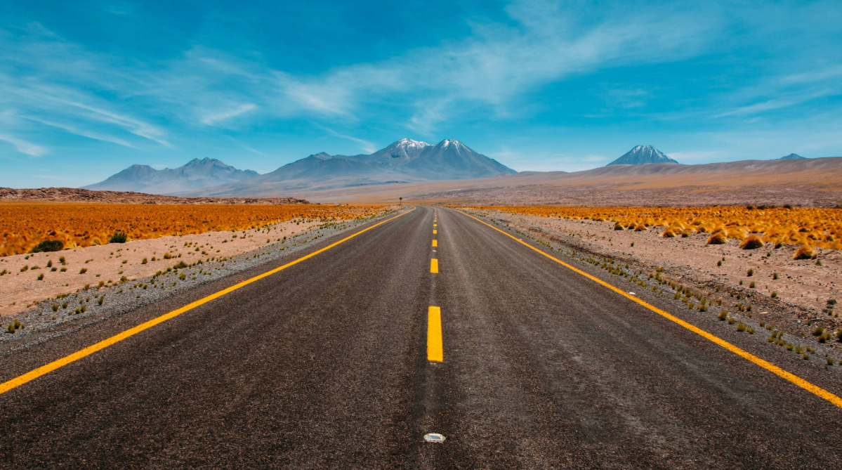 Empty road in Atacama Desert, Chile