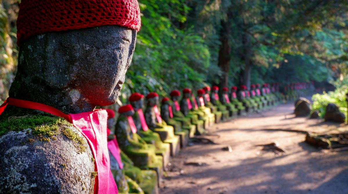Kanmangafuchi Trail in Nikko, Japan