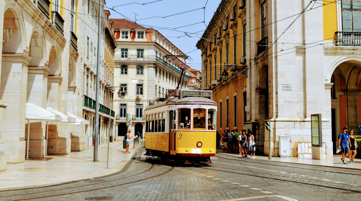 Tram in Lisbon, Portugal